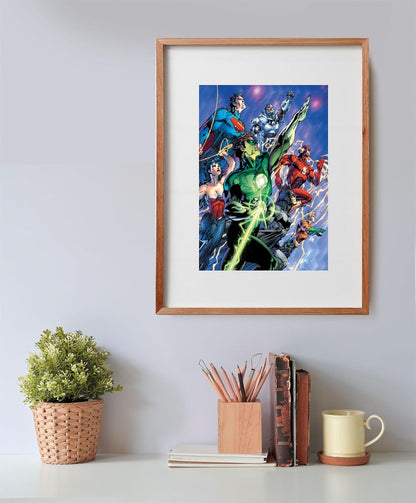 Clementoni 35532 Dc Comics Jigsaw, Justice League 500 Pieces-Poster Included, Puzzle for Adults 14-99 Years, Gift for Men/Women, Super Hero, Made in Italy, Multicolor