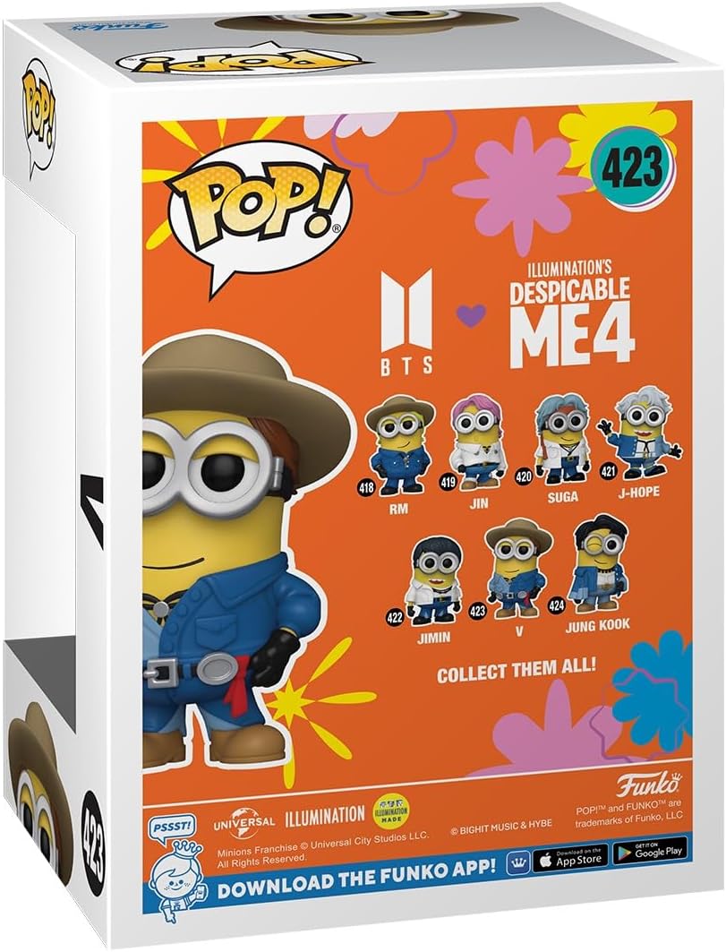 Funko POP! Rocks: Minions X BTS - V - BTS + Minions - Collectable Vinyl Figure - Gift Idea - Official Merchandise - Toys for Kids & Adults - Movies, Music Fans - Model Figure for Collectors