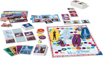 Ravensburger Disney Frozen 2 6-in-1 Games Compendium For Kids & Families Age 3 Years and Up - Bingo, Dominoes, Snakes & Ladders, Checkers, Playing Cards and Memory Game Frozen 2 6-in-1 Game Single