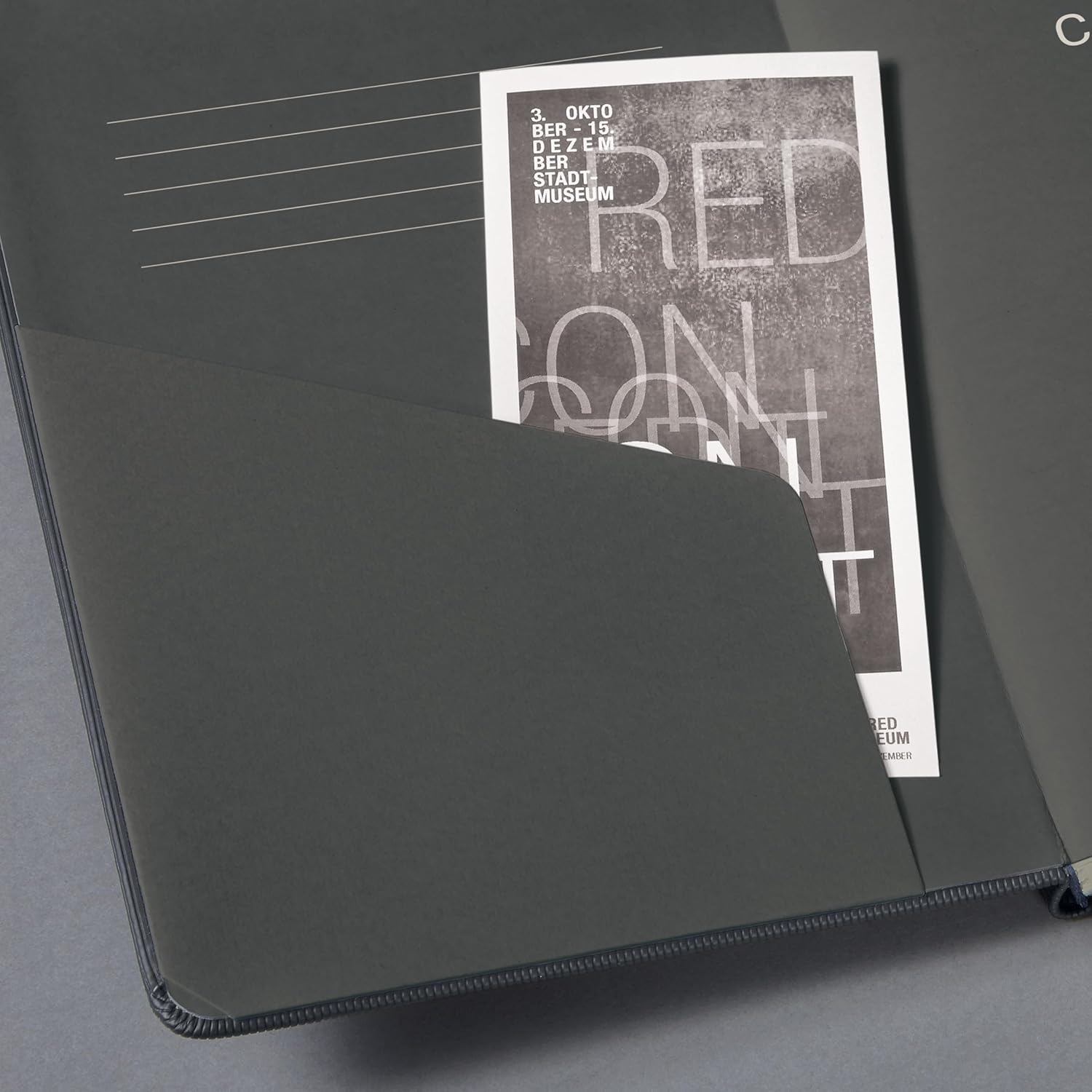 SIGEL CO405 Conceptum Notebook, Lined, Approx. A5, Grey, hardcover, 194 Pages