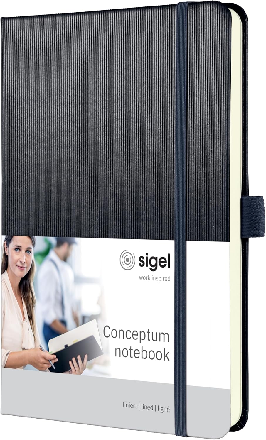 SIGEL CO405 Conceptum Notebook, Lined, Approx. A5, Grey, hardcover, 194 Pages