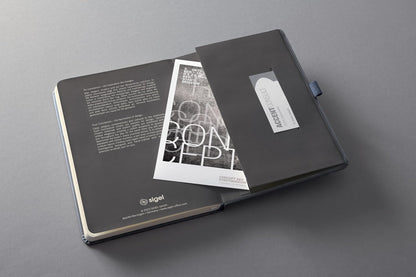 SIGEL CO405 Conceptum Notebook, Lined, Approx. A5, Grey, hardcover, 194 Pages