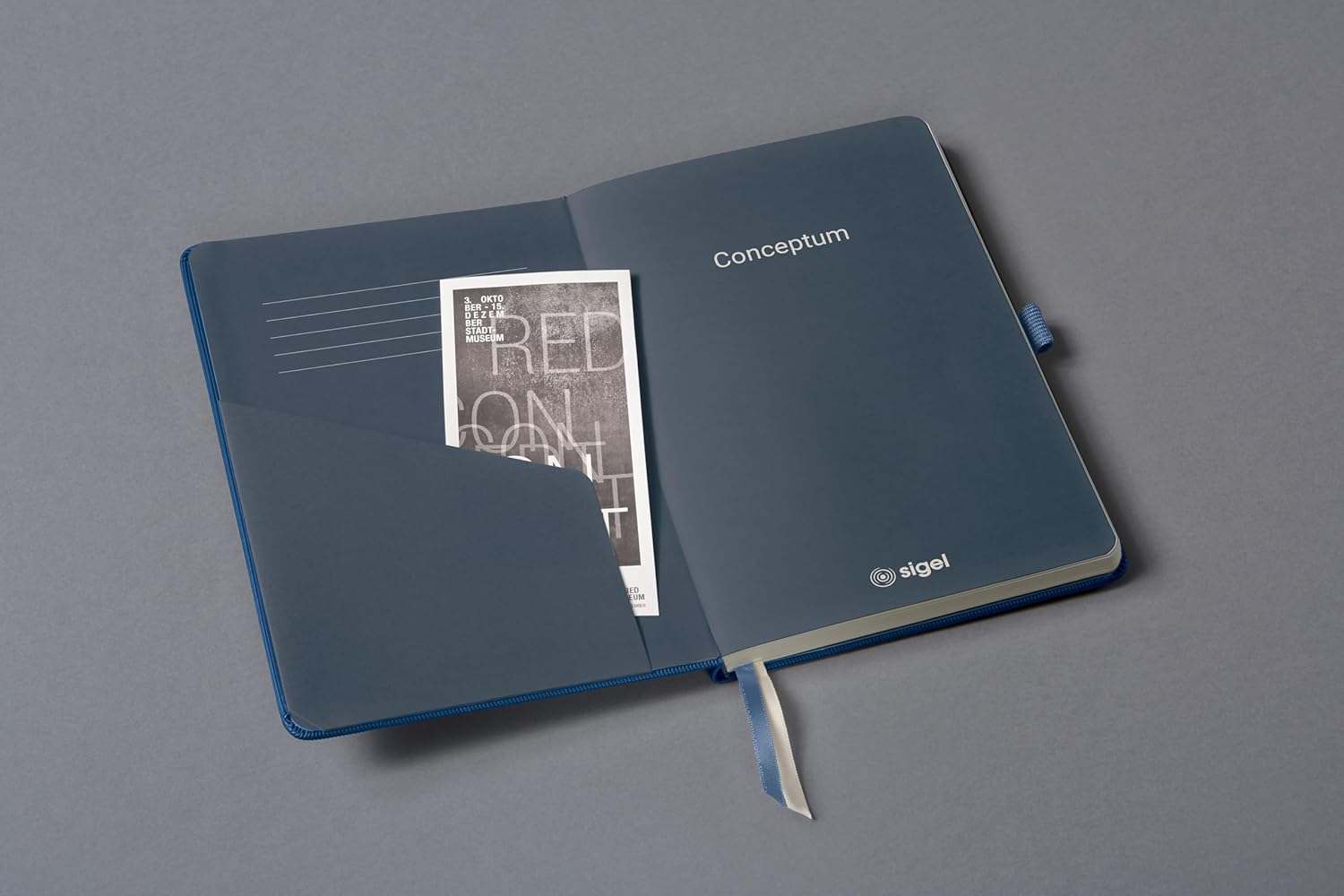 SIGEL CO403 Conceptum Notebook, Lined, Approx. A5, Blue, hardcover, 194 Pages