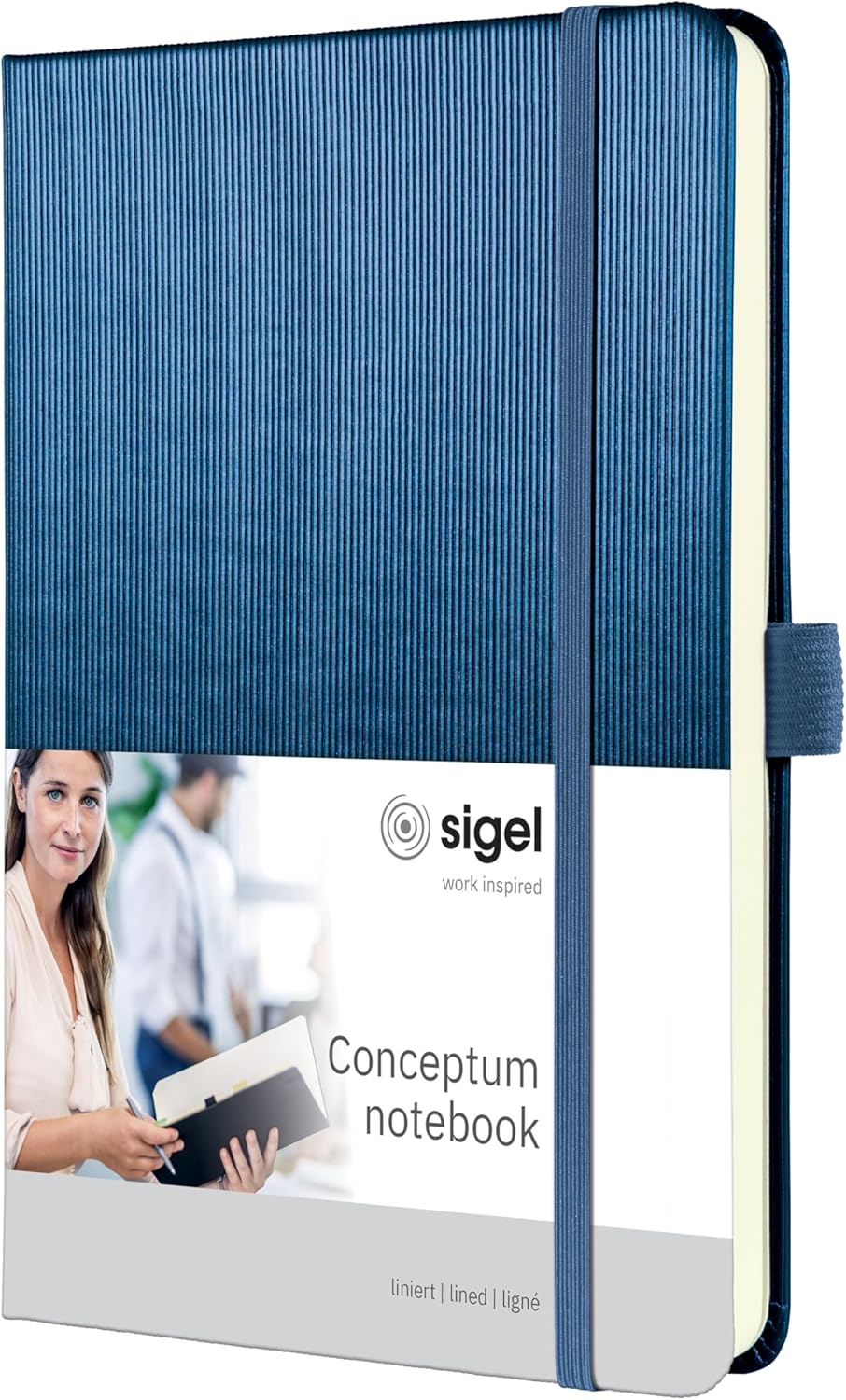 SIGEL CO403 Conceptum Notebook, Lined, Approx. A5, Blue, hardcover, 194 Pages