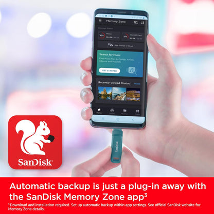 SanDisk 64GB Ultra Dual Drive Go USB C Flash Drive, USB C memory stick for Android smartphone, tablets, Macs, USB stick, up to 150 MB/s, reversible USB Type-C and USB Type-A connectors, Navagio Bay