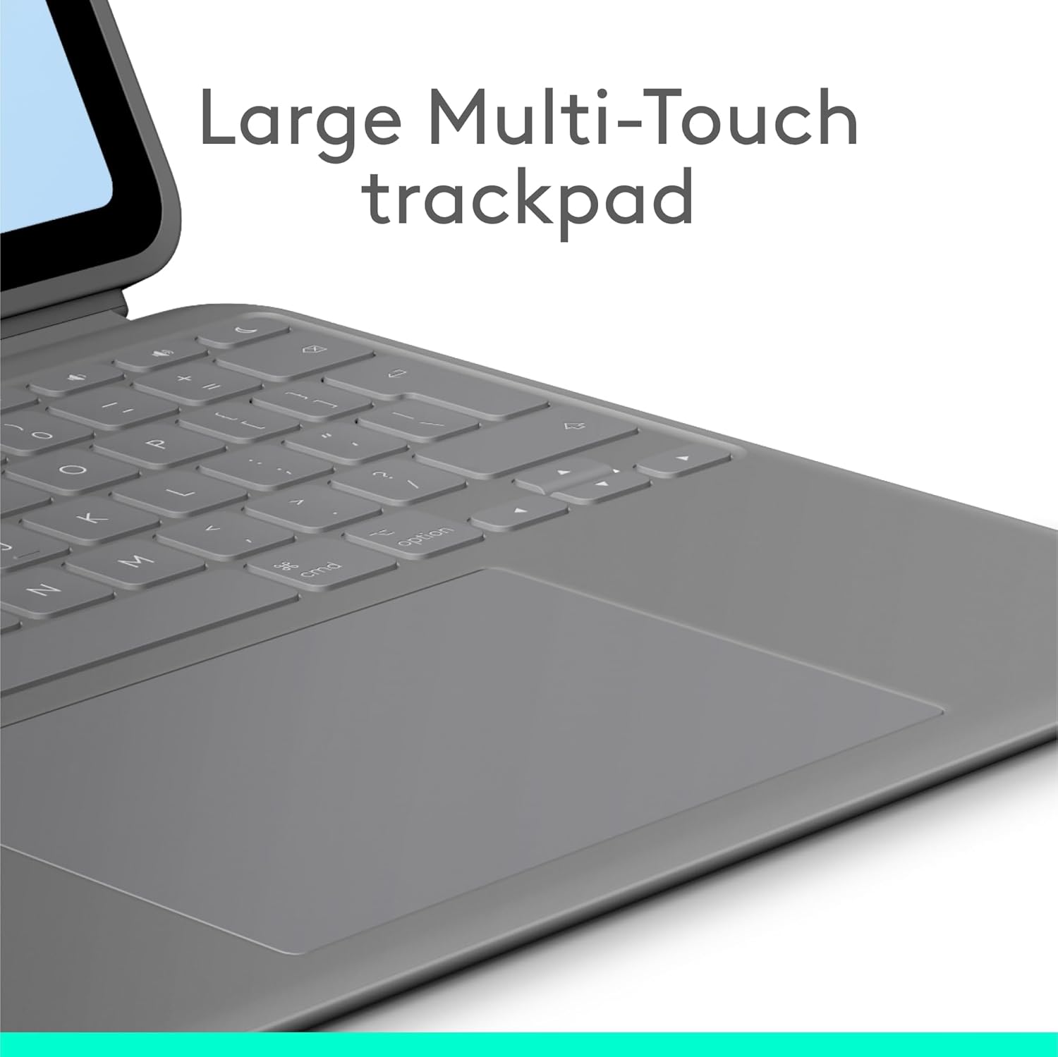 Logitech Combo Touch iPad Air 13-inch (M2)(2024) Keyboard Case - Detachable backlit keyboard with kickstand, comfortable typing, multi-use mode, QWERTY UK English Layout - Grey