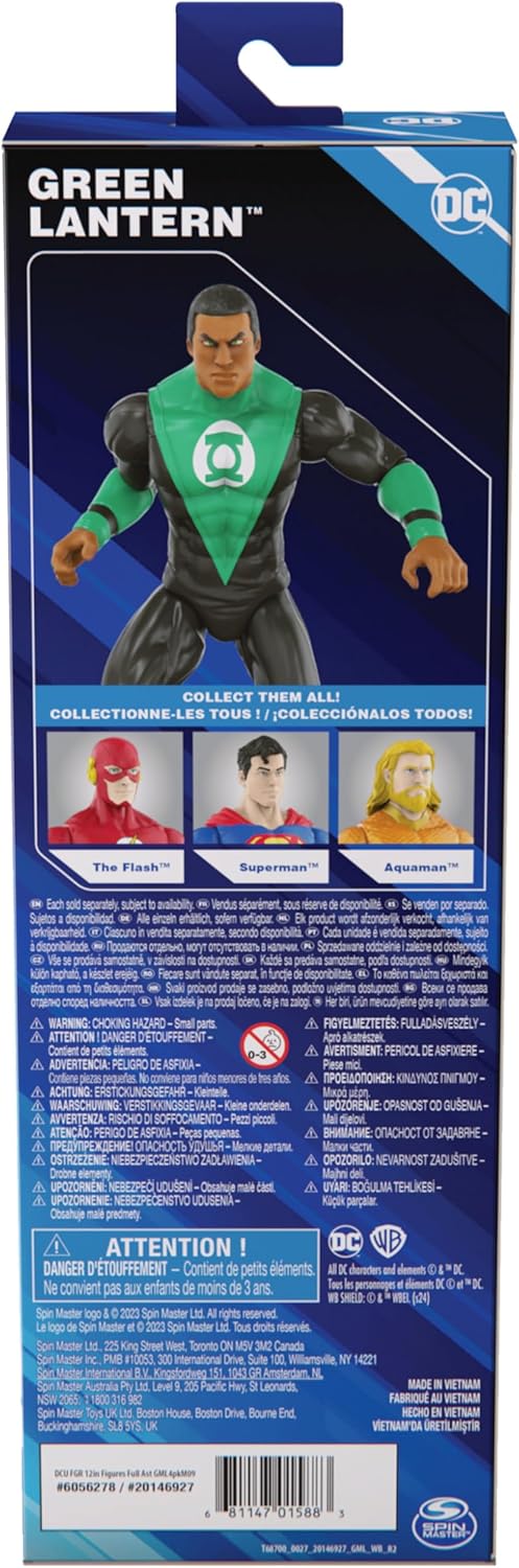 DC Comics, Green Lantern Action Figure, 30cm, Easy to Pose, Collectible Superhero Kids’ Toys for Boys and Girls Aged 3+