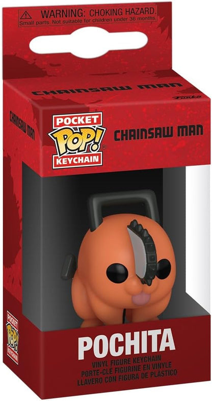 Funko Pop! Keychain: CSM - Pochita - Chainsaw Man - Neuartiger Schlüsselanhänger - Vinyl-Minifigur Zum Sammeln - Strumpffüller - Geschenkidee - Offizielle Handelswaren - Anime Fans - Minifigur