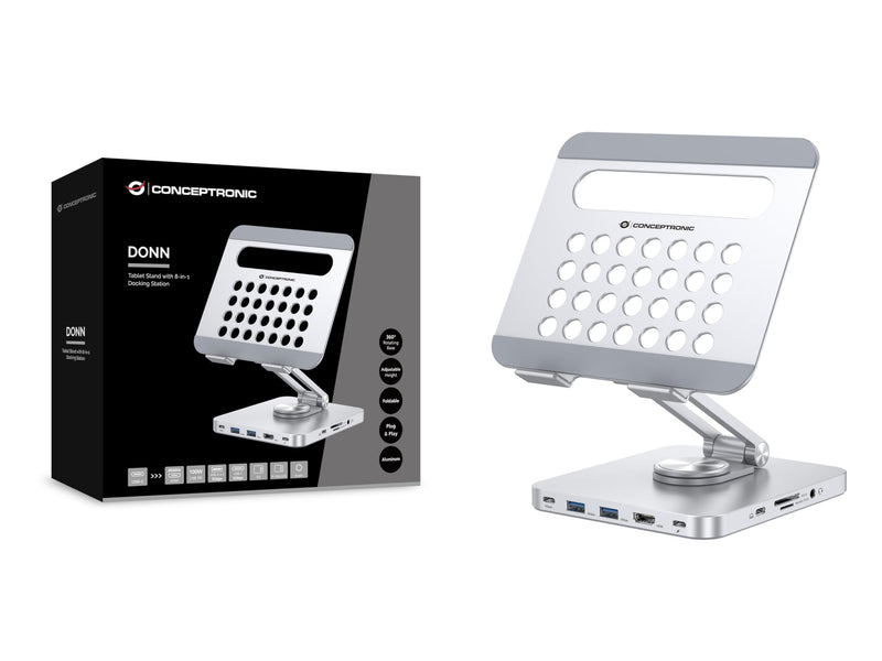 Tablet Stand With 8-In-1 Docking