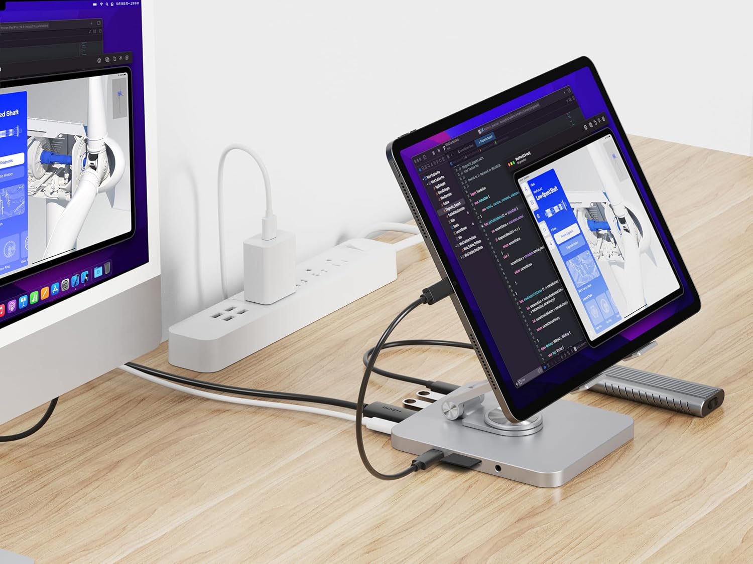 Tablet Stand With 8-In-1 Docking