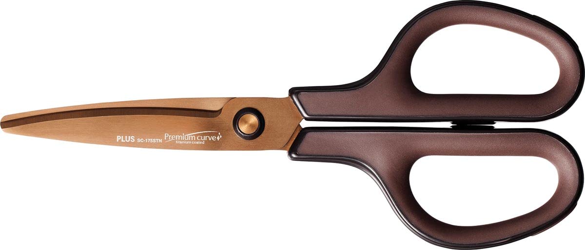PLUS Japan, Fitcut Curve Premium Titanium-Coated in Brown, 17,5 cm Lenght Brown Premium Titanium