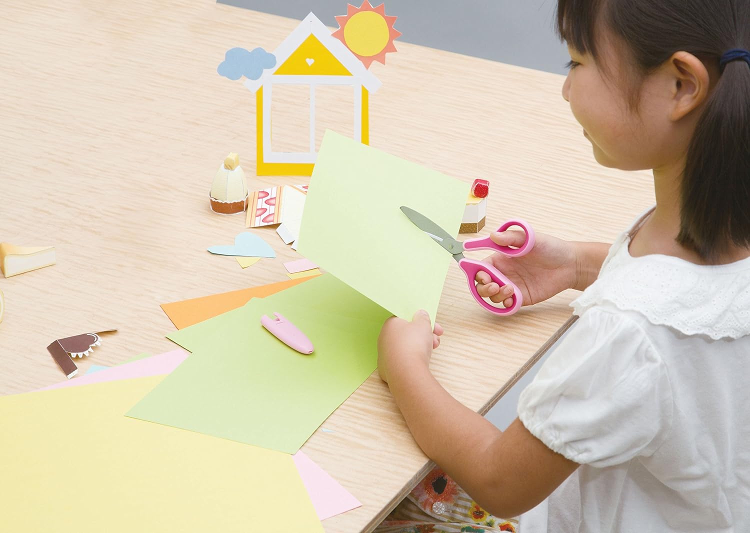 PLUS Japan Fitcut Curve Kids Scissors, Right-Handed, Blue Right-hand Blue