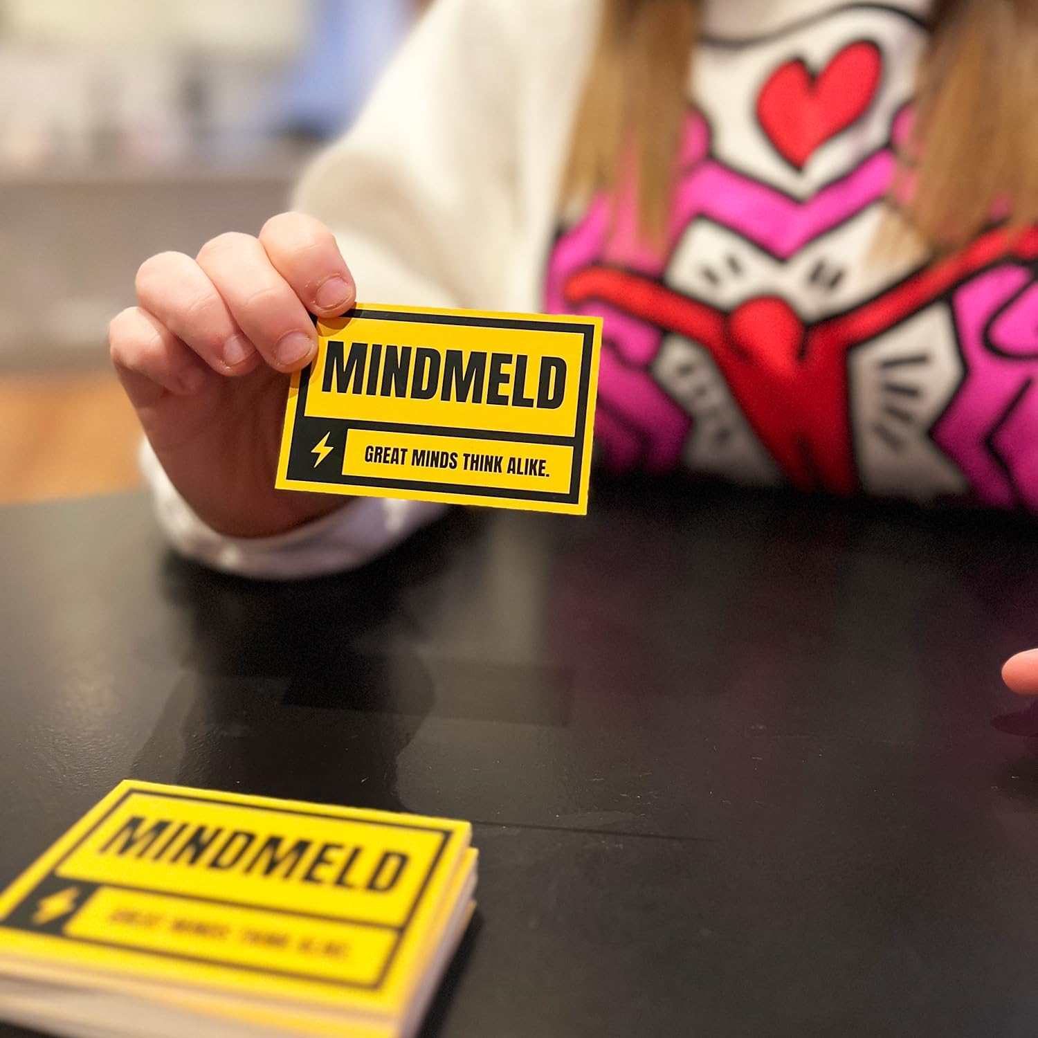 MIND MELD the Game, the Brain Game of Telephathic Snap. Card Game for 2+ players and groups.