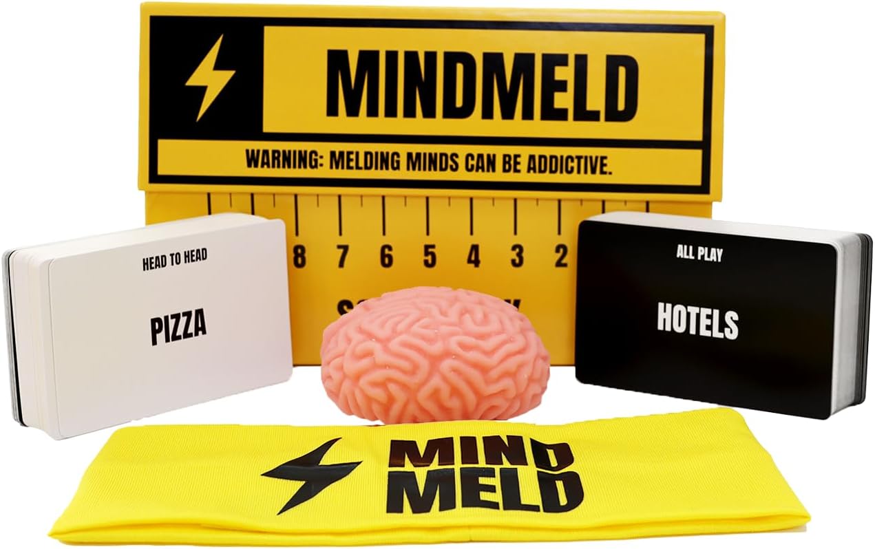 MIND MELD the Game, the Brain Game of Telephathic Snap. Card Game for 2+ players and groups.
