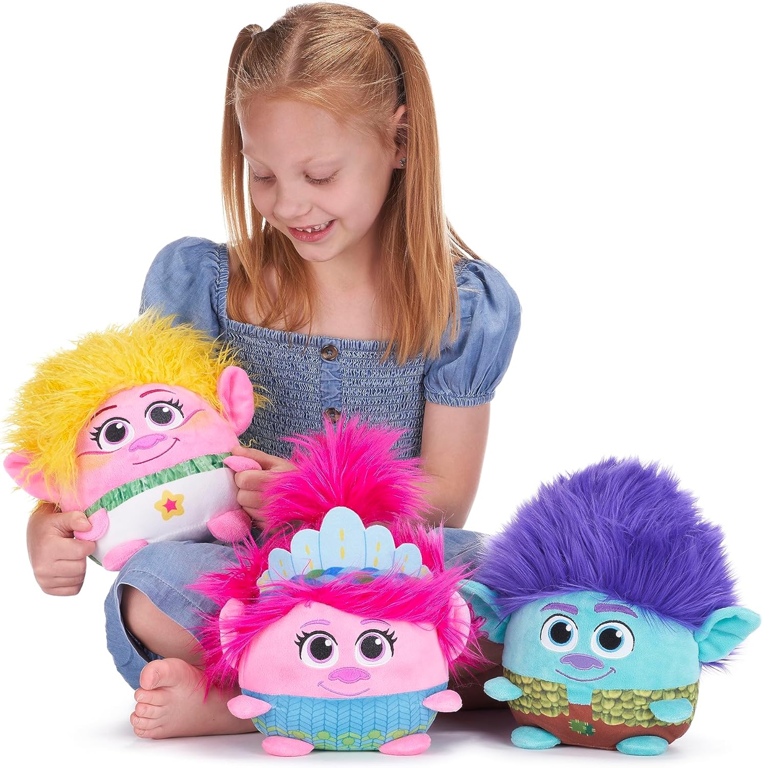Posh Paws 39118 3 Band Together 10” (25cm) Squashy Podgie Branch Troll Plush Soft Toy