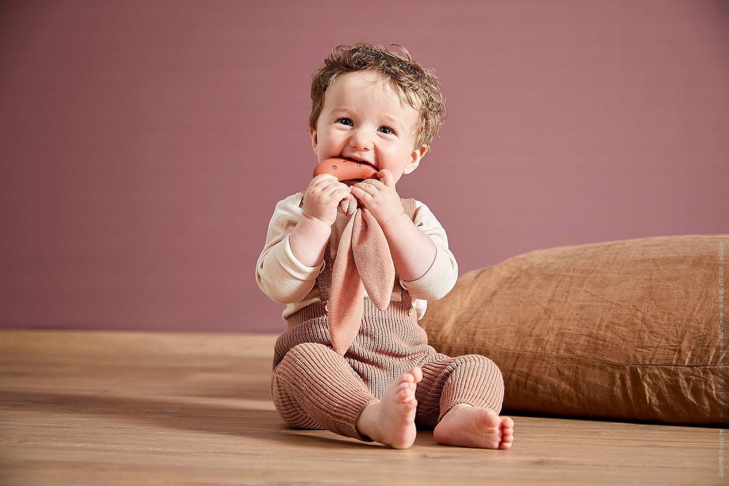 Kaloo - Lapinoo - Baby’s Teething Ring - Terracotta Colour - Rabbit Ring - PVC and BPA-Free - Double Texture - Baby Accessory - 0 Months +, K218009