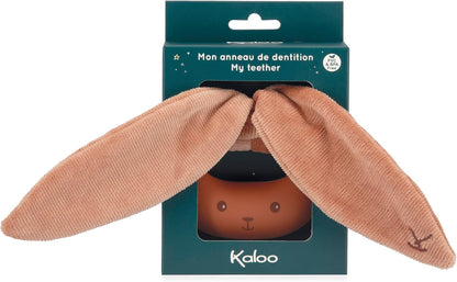 Kaloo - Lapinoo - Baby’s Teething Ring - Terracotta Colour - Rabbit Ring - PVC and BPA-Free - Double Texture - Baby Accessory - 0 Months +, K218009