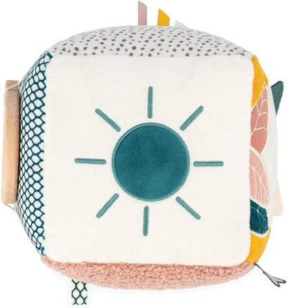 Kaloo - Stimuli - My Sensory Cube - Sensory-Awakening Toy - 6 Different Sides - Develops The Senses - Fabric and FSC Wood Game - 0 Months +, K227000