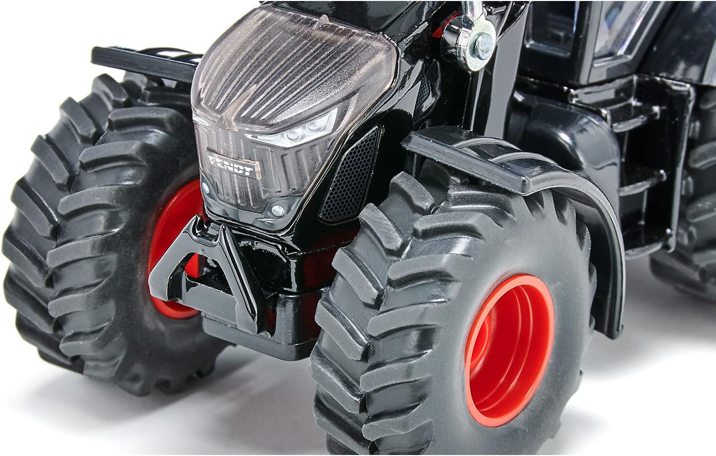 siku 1990, Fendt 942 Vario with Front Loader, Toy Tractor, 1:50, Metal/Plastic, Black, Moving Bucket and Front Loader, Rear and Front Coupling