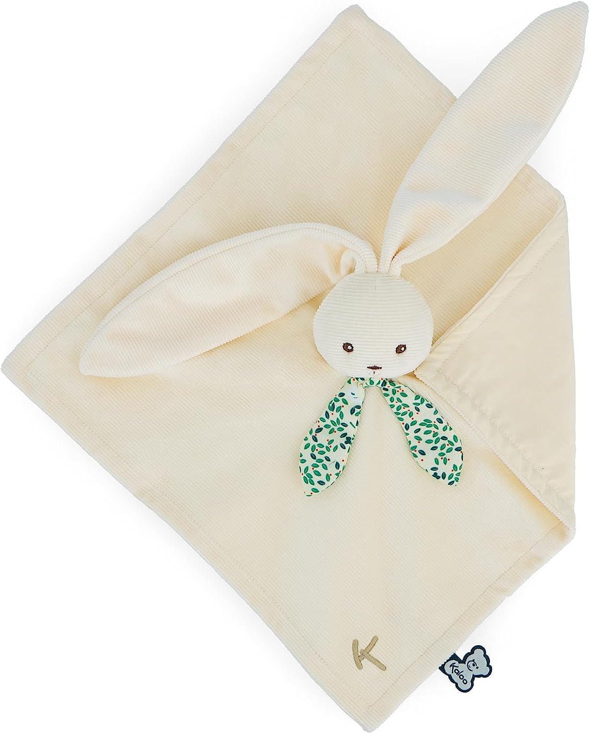 Kaloo - Lapinoo - Rabbit Comforter - Babies’ Plush - Cream Colour - Square: 11.8"x11.8" / 30x30 cm - Material: Ultra-Soft Cotton & Corduroy - Gift Box - K972206