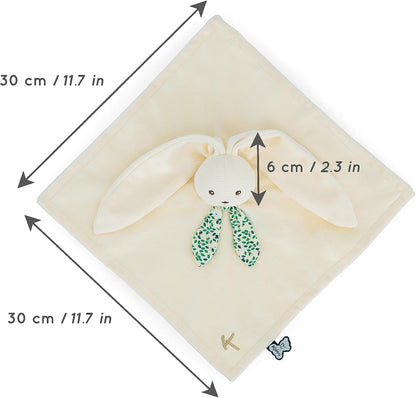 Kaloo - Lapinoo - Rabbit Comforter - Babies’ Plush - Cream Colour - Square: 11.8"x11.8" / 30x30 cm - Material: Ultra-Soft Cotton & Corduroy - Gift Box - K972206