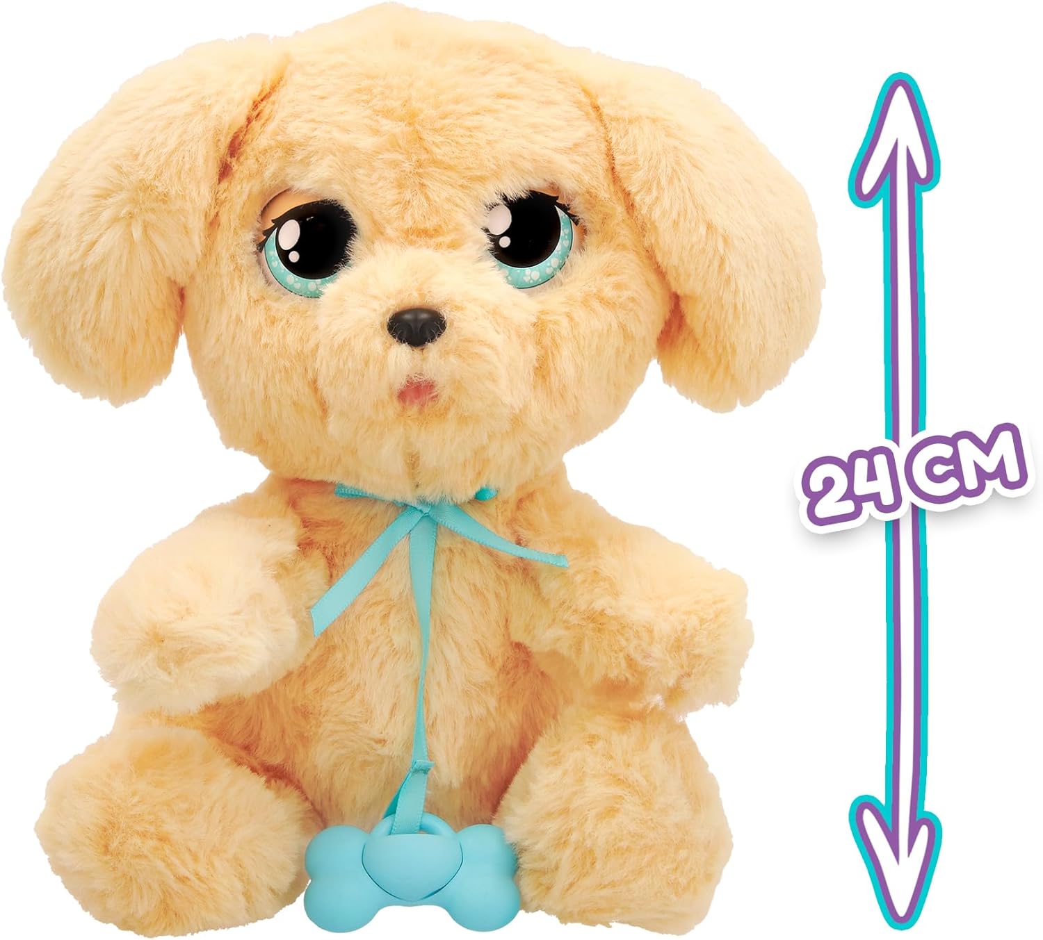 BABY PAWS Labrador, Interactive Plush Puppy With Sounds That Opens And Closes Eyes And Includes A Swaddle Bag, Toy for Kids Age 3 and Up