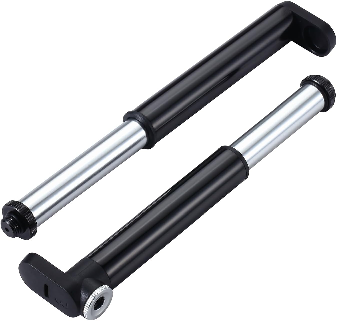 BBB Cycling DoubleShot Mini Bike Pump I 120mm Foldable Bike Pump I 35 cc Bike Pump Presta Valve I Tubeless Friendly Cycle Pump I BMP-102