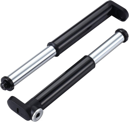 BBB Cycling DoubleShot Mini Bike Pump I 120mm Foldable Bike Pump I 35 cc Bike Pump Presta Valve I Tubeless Friendly Cycle Pump I BMP-102