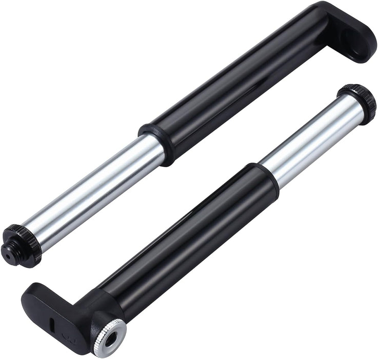 BBB Cycling DoubleShot Mini Bike Pump I 120mm Foldable Bike Pump I 35 cc Bike Pump Presta Valve I Tubeless Friendly Cycle Pump I BMP-102