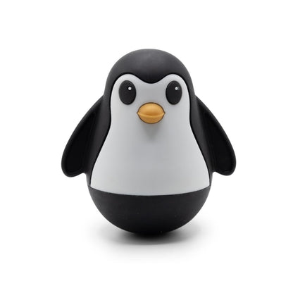 Jellystone Designs Pinguïn Wobble Zwart, Hoog Contrast Roly-Poly Speelgoed voor Baby's