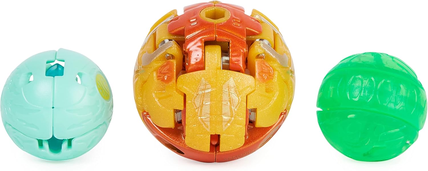Bakugan Evolutions, Neo Dragonoid with Nano Fury and Lancer Platinum Power Up Pack, True Metal Action Figure, 2 Nanogan, 2 Bakucore, 2 Ability Cards, Kids Toys