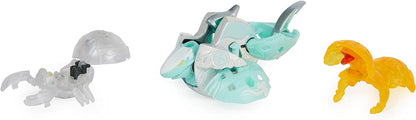 Bakugan Evolutions 2022 Platinum Power-Up Platinum Sharktar with Nano Shadow and Clutch