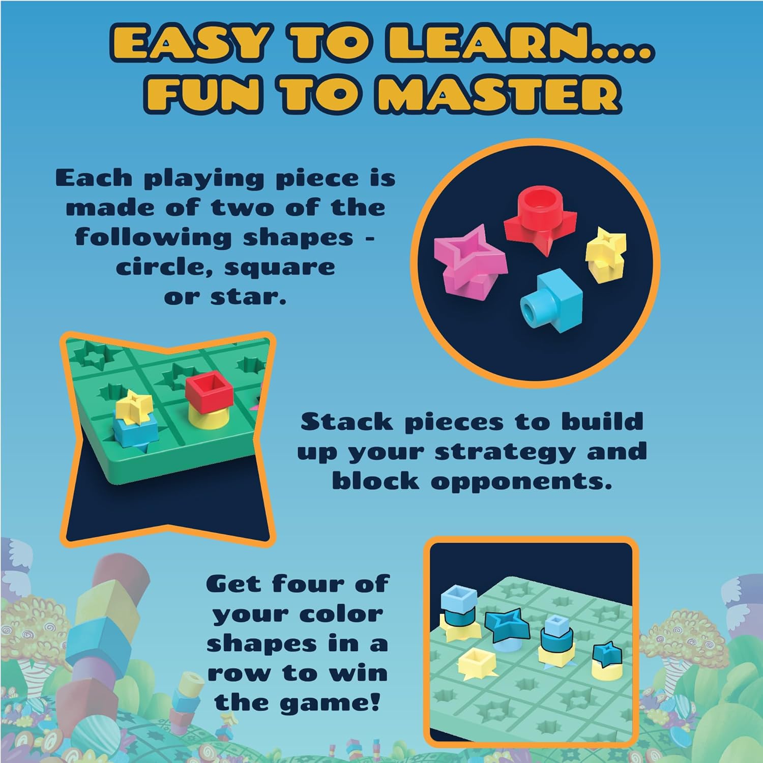 Mindware | Candy Conquest | Family Board Game | Ages 6+ | 2-4 Players | 15+ Minutes Playing Time