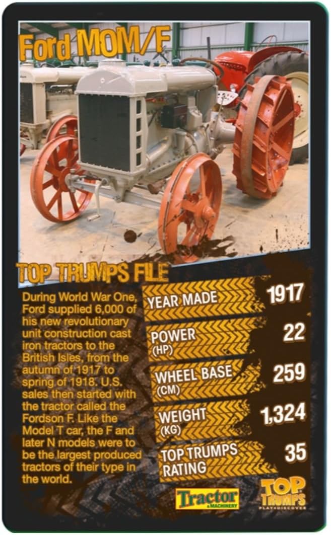 Top 30 Tractors Top Trumps Card Game