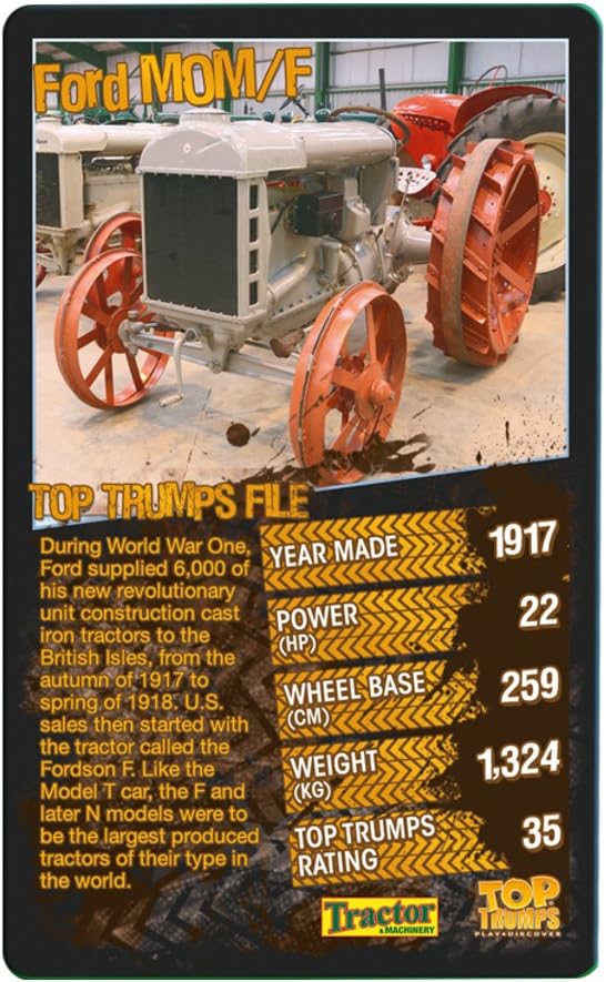 Top 30 Tractors Top Trumps Card Game
