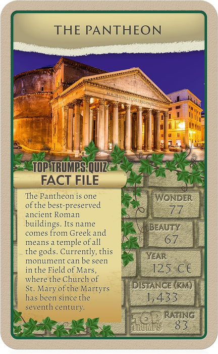 Top Trumps Wonders of the Ancient World Classic Card Game, Learn about Great Pyramid of Giza, Mecca and the Great Wall of China in this educational packed game, gift for ages 6 plus