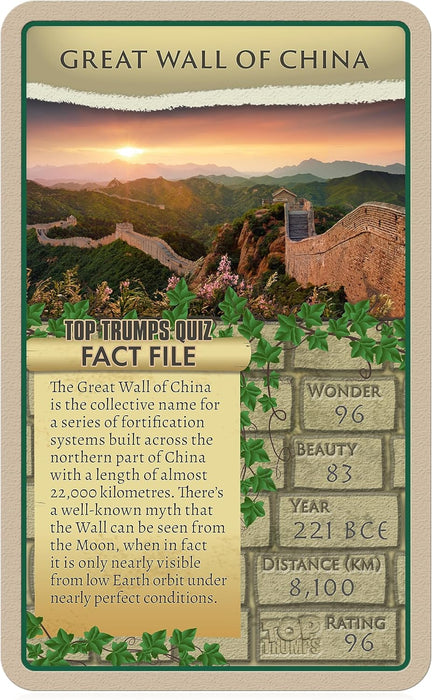 Top Trumps Wonders of the Ancient World Classic Card Game, Learn about Great Pyramid of Giza, Mecca and the Great Wall of China in this educational packed game, gift for ages 6 plus