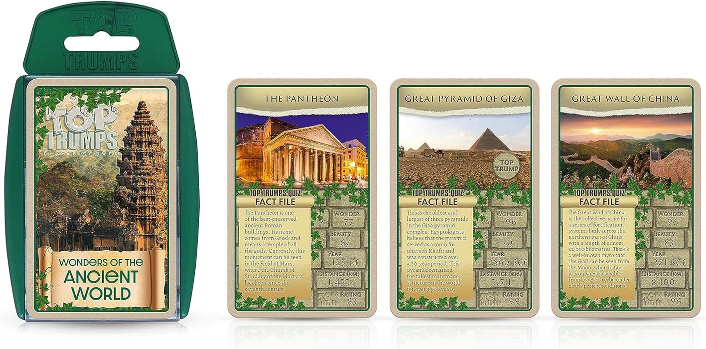 Top Trumps Wonders of the Ancient World Classic Card Game, Learn about Great Pyramid of Giza, Mecca and the Great Wall of China in this educational packed game, gift for ages 6 plus