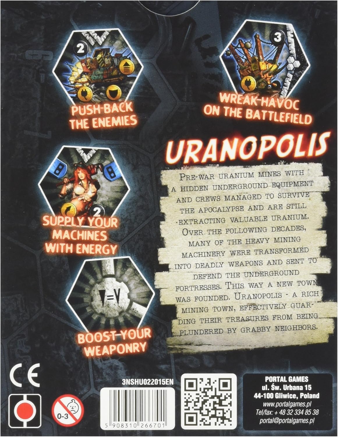Wydawnictwo Portal POP00342 Neuroshima Hex Uranopolis 3.0" Game Accessory