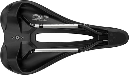 WTB Gravelier Bike Saddle – 246x140mm, Flexible Base with Fusion Form Technology, Perineal Relief Cutout for Gravel and Endurance Rides – Integrated Tool Mount