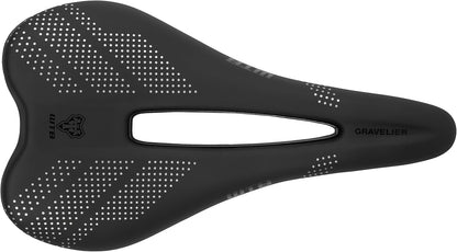 WTB Gravelier Bike Saddle – 246x140mm, Flexible Base with Fusion Form Technology, Perineal Relief Cutout for Gravel and Endurance Rides – Integrated Tool Mount