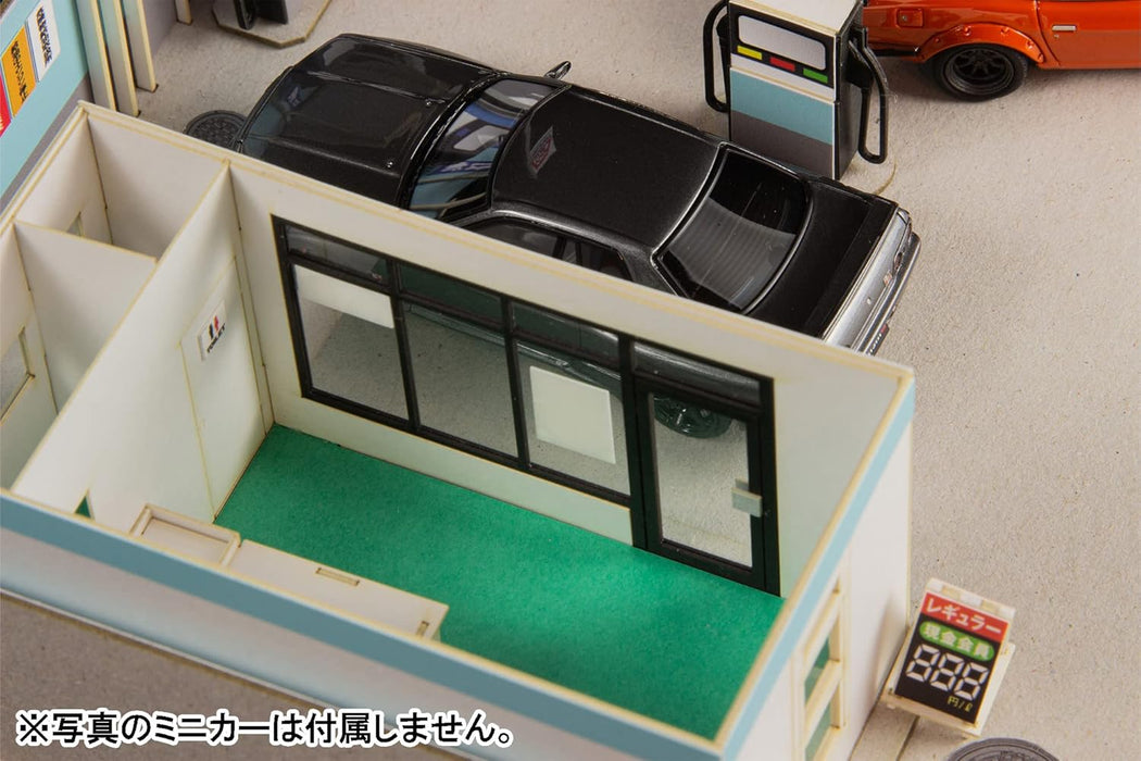Plum Gas Station 1:64 Scale Papercraft Kit