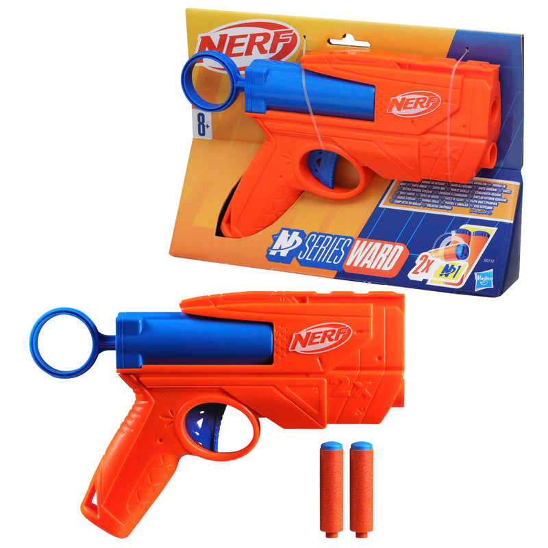 Nerf N Series Lanza Dardos Ward, 2 Dardos de Espuma, Actividades al Aire Libre, Regalo Navideño para Niños y Niñas de 8 Años o Más, Juguete de Reyes Magos