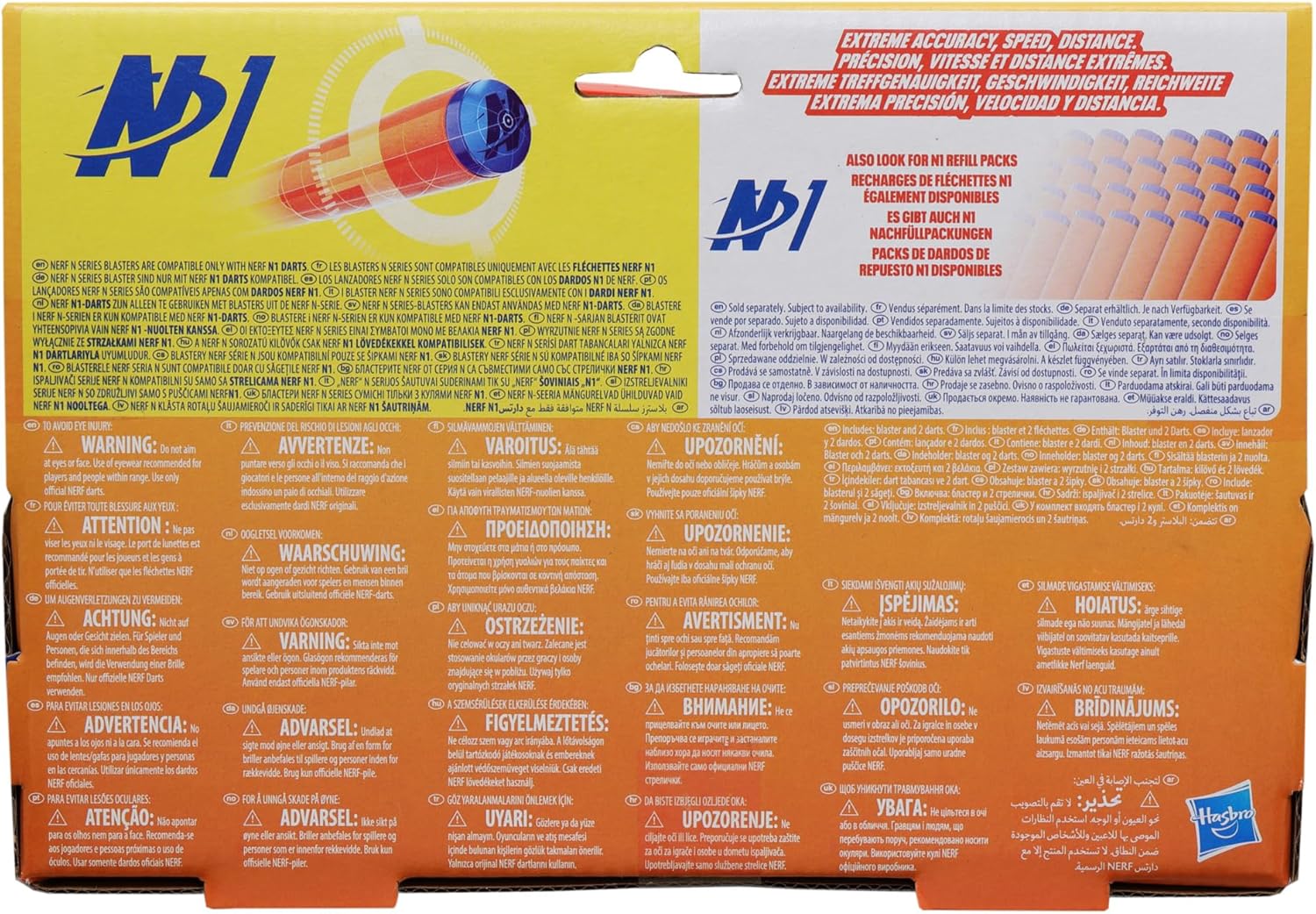 Nerf N Series Lanza Dardos Ward, 2 Dardos de Espuma, Actividades al Aire Libre, Regalo Navideño para Niños y Niñas de 8 Años o Más, Juguete de Reyes Magos