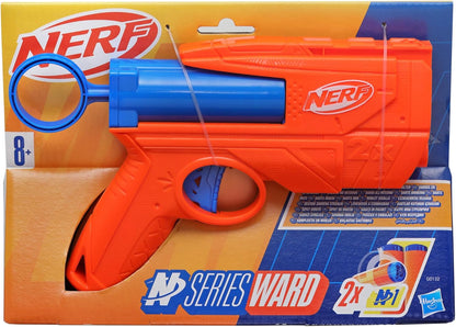 Nerf N Series Lanza Dardos Ward, 2 Dardos de Espuma, Actividades al Aire Libre, Regalo Navideño para Niños y Niñas de 8 Años o Más, Juguete de Reyes Magos