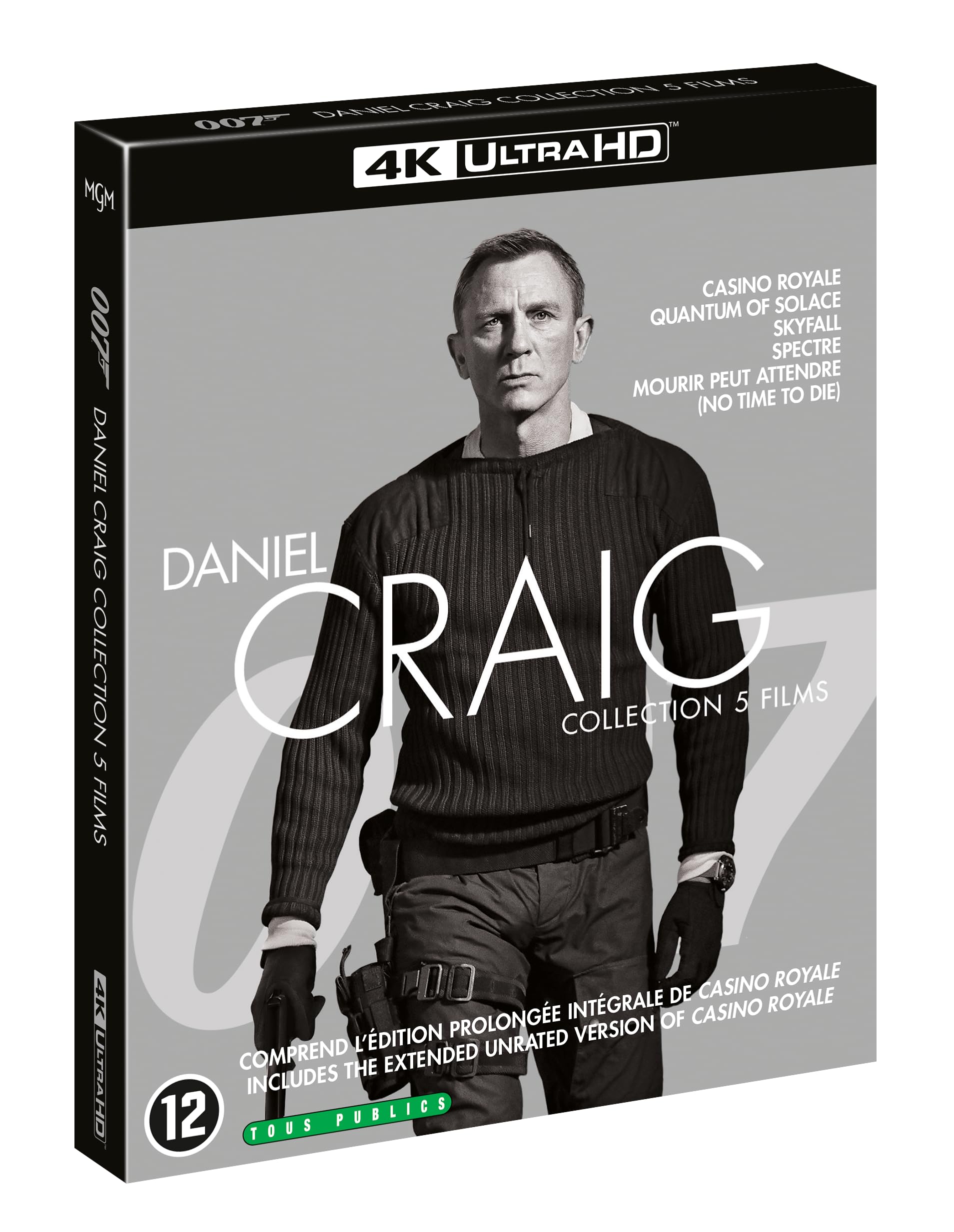 James bond 007 / daniel craig - 5 films 4k ultra hd