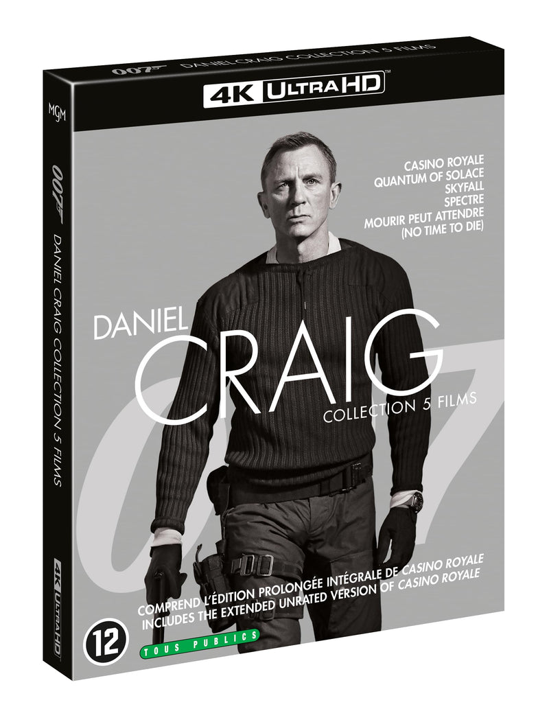 James bond 007 / daniel craig - 5 films 4k ultra hd
