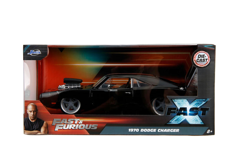 Jada Toys Fast and Furious Dodge Charger R/T 1970 - Coche de película de Fast & Furious 10 (Fast X) con Piezas para Abrir, Escala 1:24 (20 cm), para Fans a Partir de 8 años