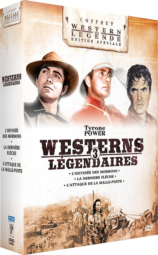 Coffret tyrone power : l'attaque de la malle-poste ; la dernière flèche ; l'odyssée des mormons
