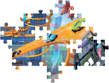 Clementoni Puzzel Hotwheels 104 Stukjes - Supercolor Puzzel Voor Kinderen, Gemaakt In Italië 25760